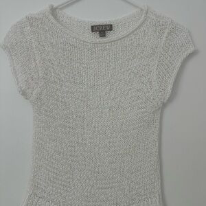 EUC J. Crew Women's White Knit Top XS. Worn 1xs